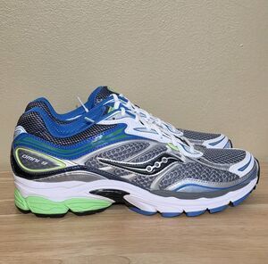Saucony Progrid Omni 9 Grey Slime Green Blue S70739-59 Men's Size 10